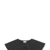 Online GANNI Abnehmbarer Ruschenkragen Aus Cotton Poplin Black