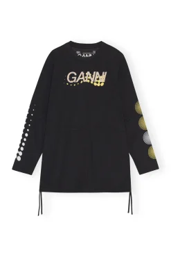 Flash Sale GANNI Active-Netz-Langarmshirt Mit Lagenlook Black