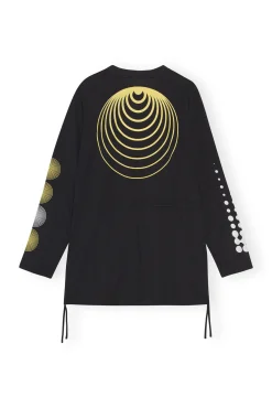 Flash Sale GANNI Active-Netz-Langarmshirt Mit Lagenlook Black
