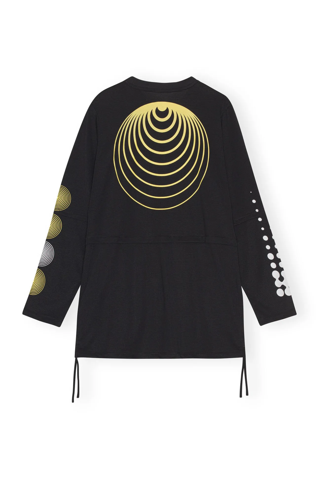 Flash Sale GANNI Active-Netz-Langarmshirt Mit Lagenlook Black