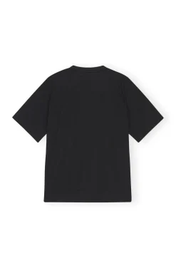 Sale GANNI Active-Netz-T-Shirt Black