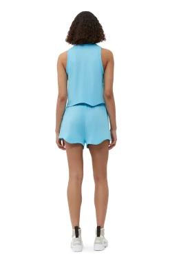 Discount GANNI Aktive-Netz-Top Ethereal Blue