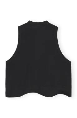 Discount GANNI Aktive-Netz-Top Black