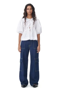 Sale GANNI Angi-Jeans Aus Gewaschenem Denim Rinse