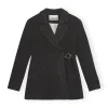 Flash Sale GANNI Anzugblazer Aus Twill Wool Phantom