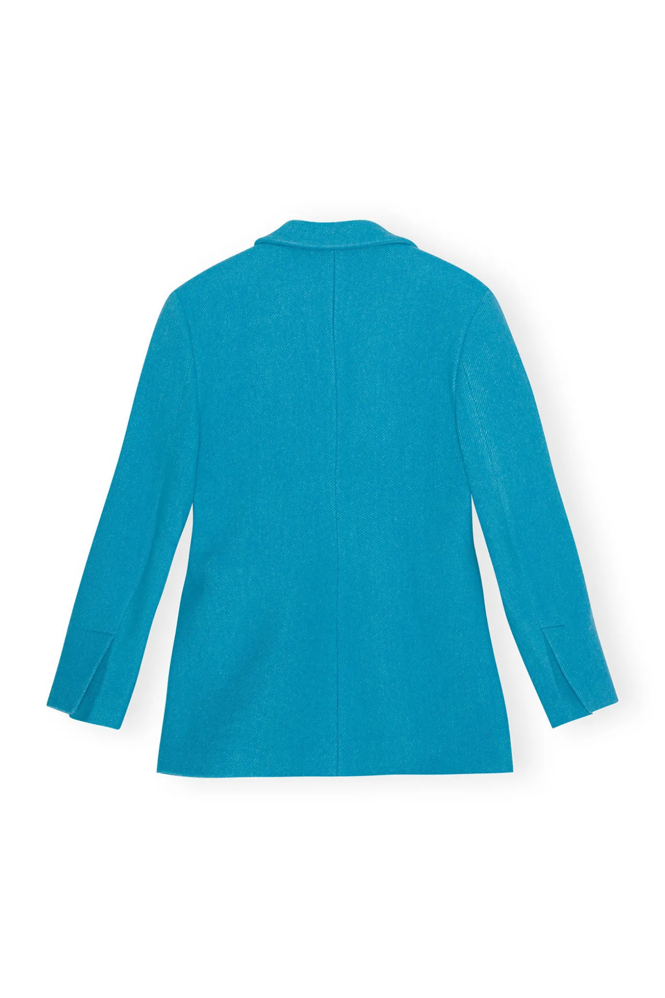 Online GANNI Anzugblazer Aus Twill Wool Blue Curacao
