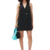Cheap GANNI Anzugweste Aus Cotton Black