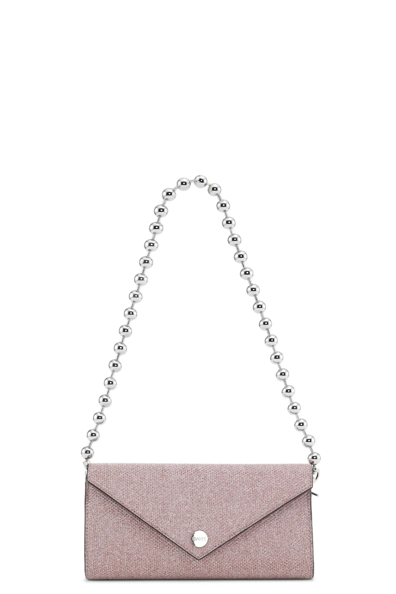 Store GANNI Banner-Envelope-Portemonnaie Mit Kette Light Lilac