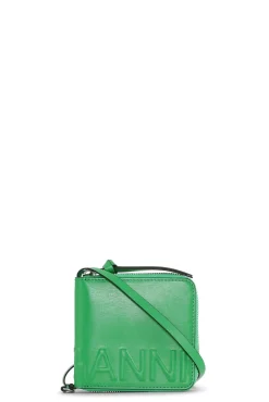 Best GANNI Banner-Halsketten-Geldborse Kelly Green
