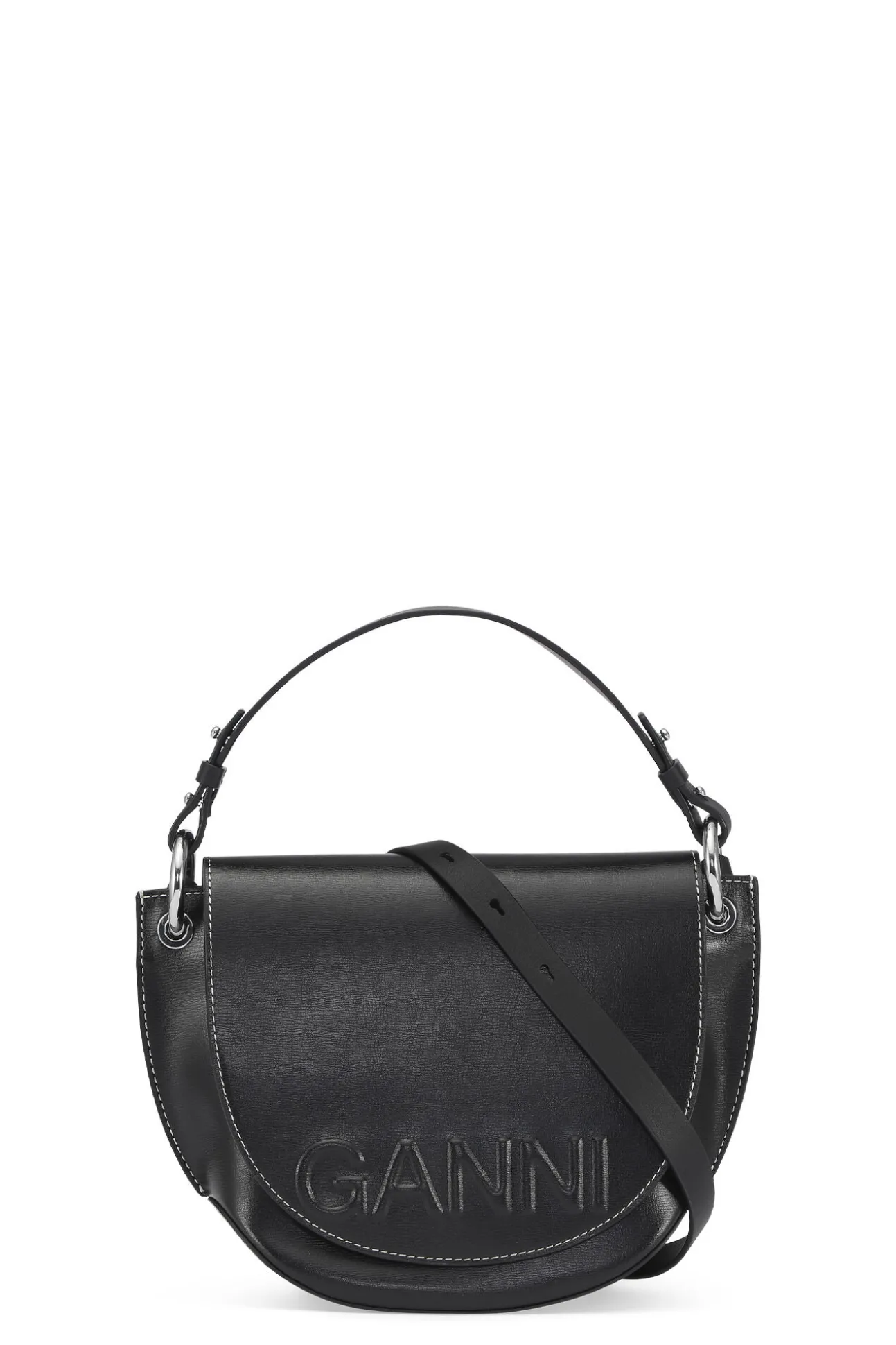 Online GANNI Banner-Satteltasche Black