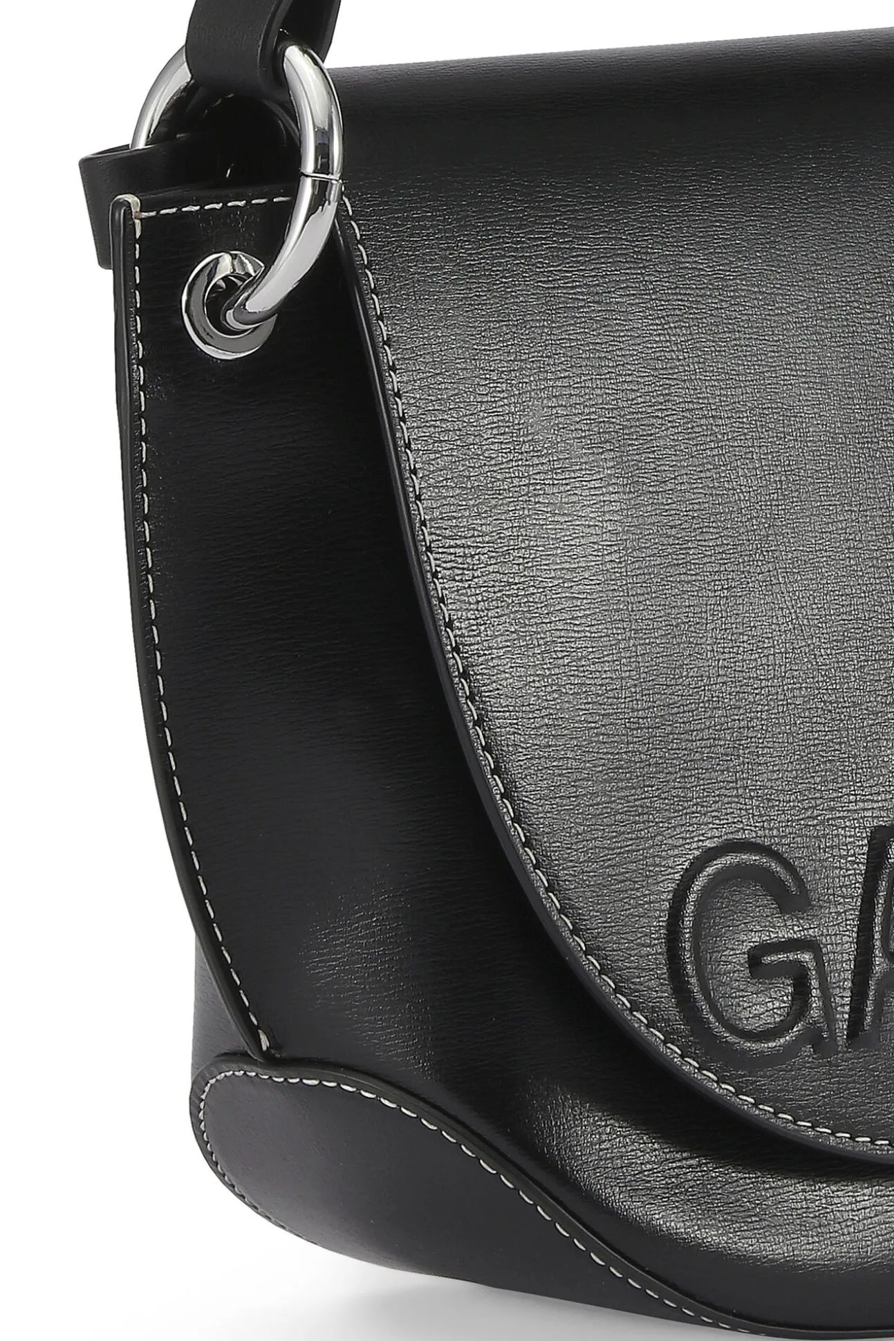 Online GANNI Banner-Satteltasche Black