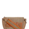 Online GANNI Banner-Satteltasche Mit Raffia Tan