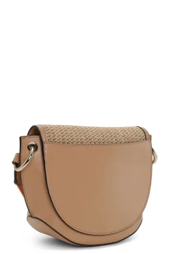 Online GANNI Banner-Satteltasche Mit Raffia Tan