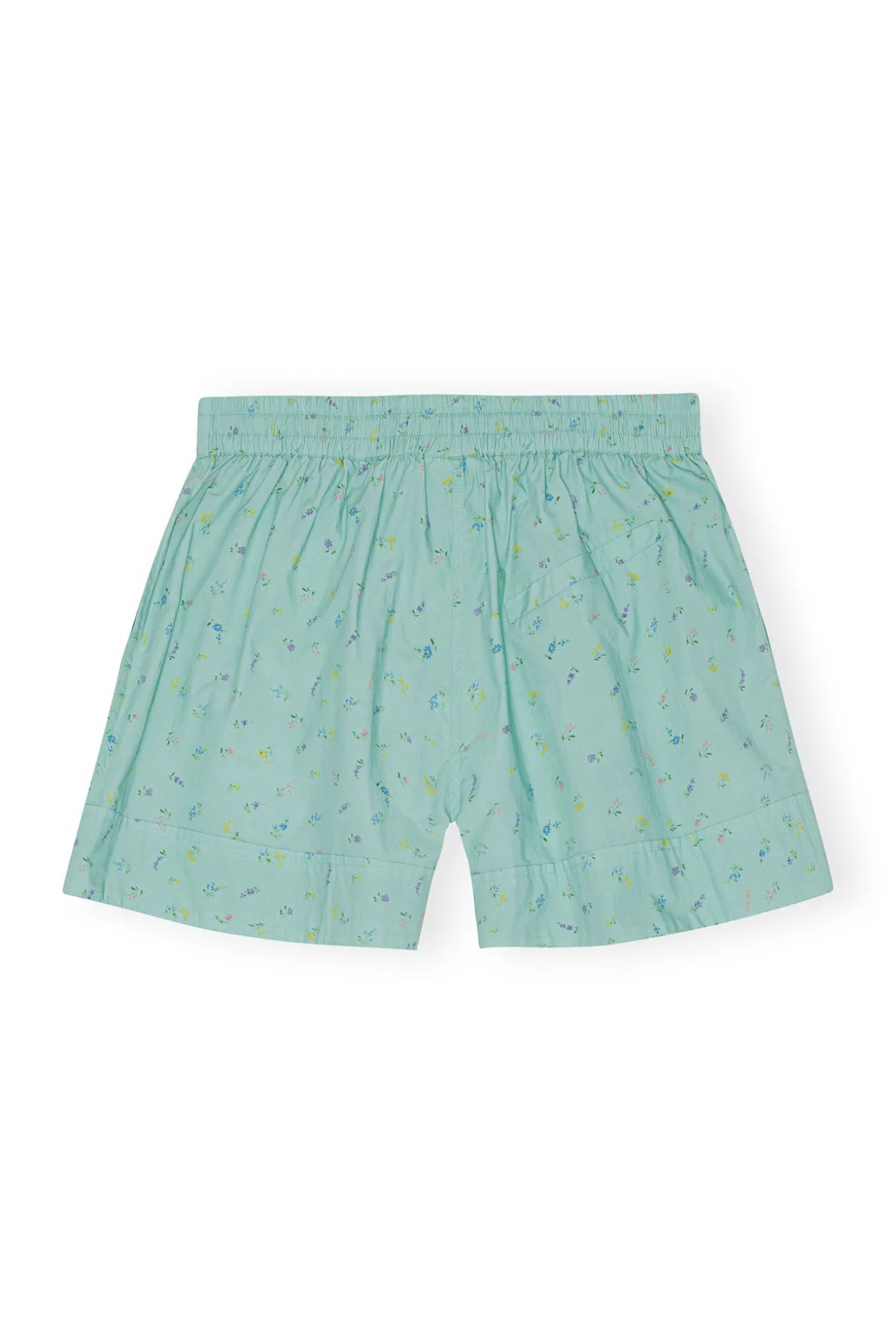 Outlet GANNI Bedruckte Elastische Shorts Aus Baumwolle Canton