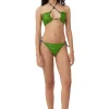 Shop GANNI Bedruckte Perlen-Bikinihose Aus Recyceltem Material Tender Shoots