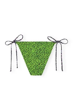 Shop GANNI Bedruckte Perlen-Bikinihose Aus Recyceltem Material Tender Shoots