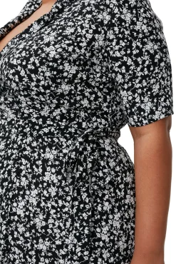 Discount GANNI Bedrucktes Krepp-Wickelkleid Black