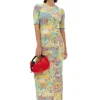 Flash Sale GANNI Bedrucktes Maxikleid Aus Rib Jersey Multicolour