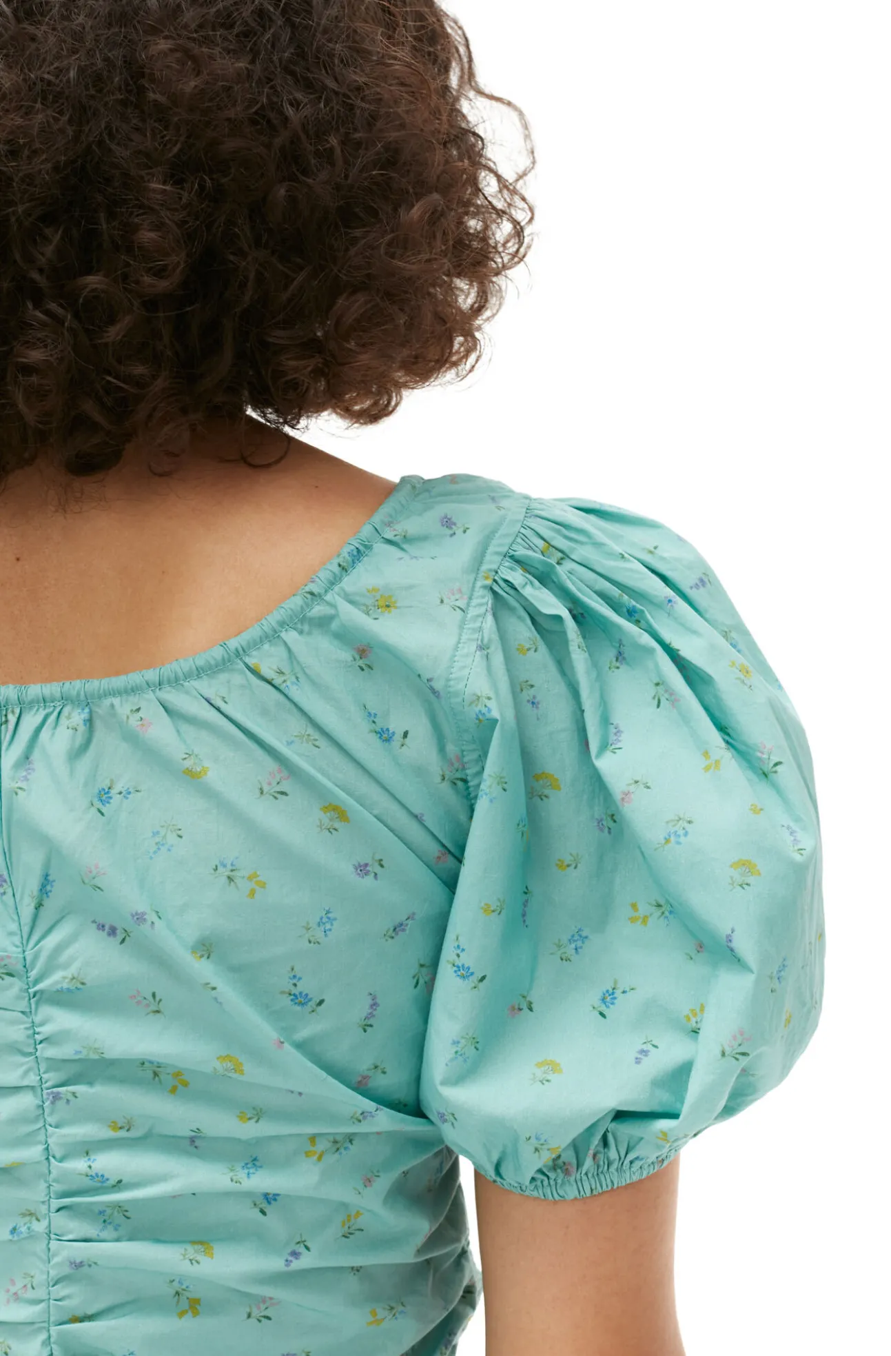 Sale GANNI Bedrucktes Minikleid Mit U-Ausschnitt Canton