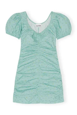 Sale GANNI Bedrucktes Minikleid Mit U-Ausschnitt Canton