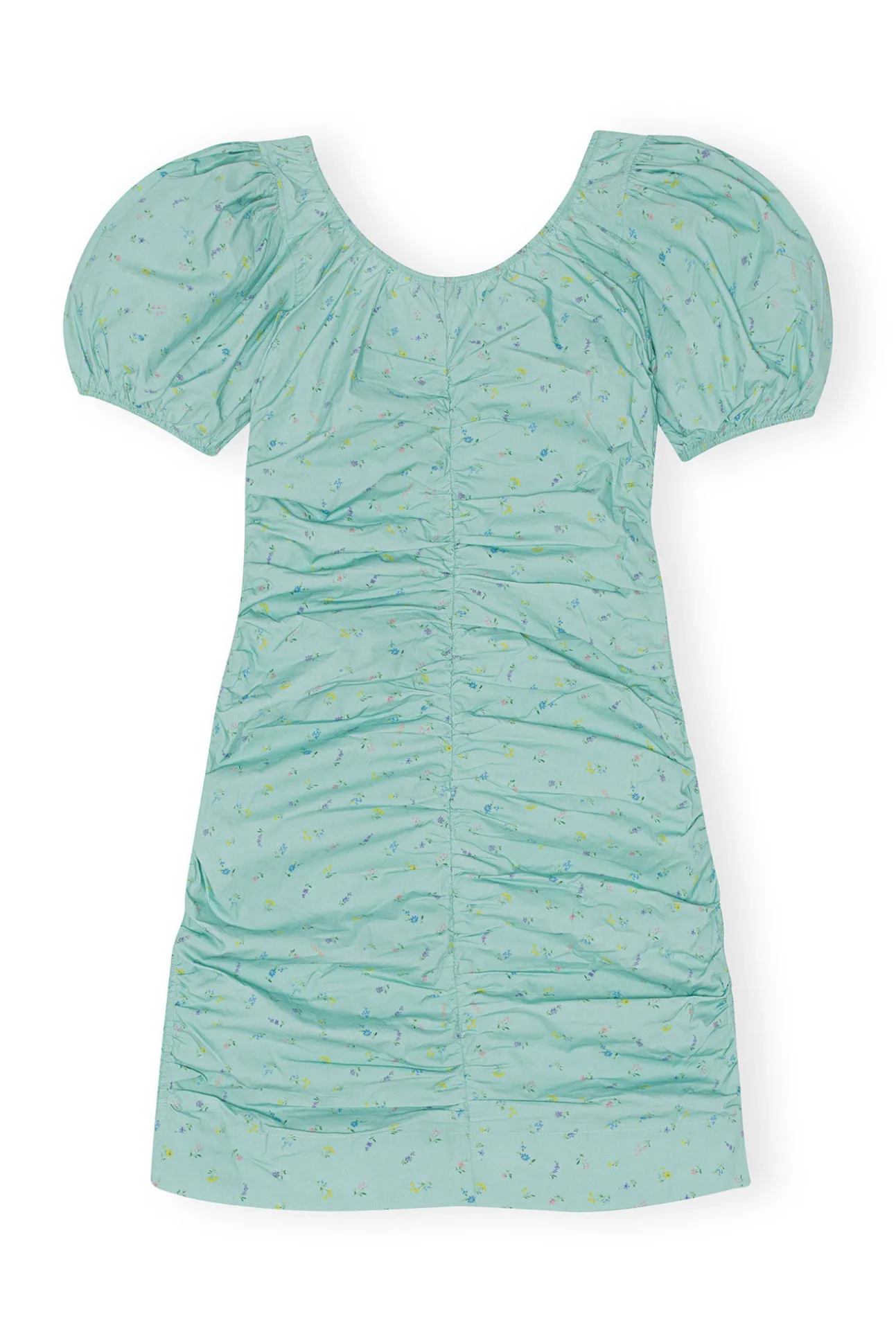 Sale GANNI Bedrucktes Minikleid Mit U-Ausschnitt Canton