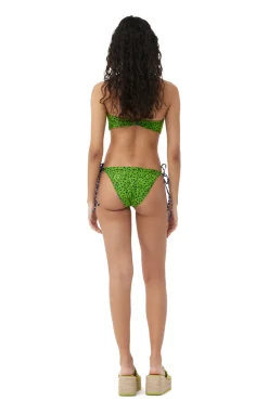Online GANNI Bedrucktes Open-Bandeau-Bikinioberteil Aus Recyceltem Material Tender Shoots