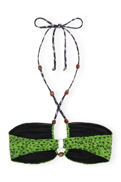 Online GANNI Bedrucktes Open-Bandeau-Bikinioberteil Aus Recyceltem Material Tender Shoots