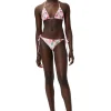 Shop GANNI Bedrucktes String-Bikinioberteil Sugar Plum