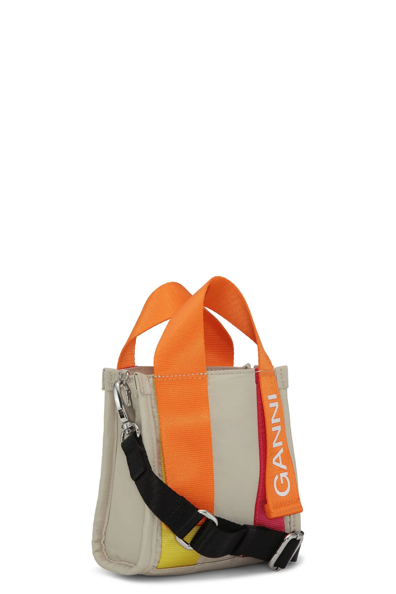 Best Sale GANNI Beige Mini-Tragetasche Aus Tech-Gewebe Pale Khaki