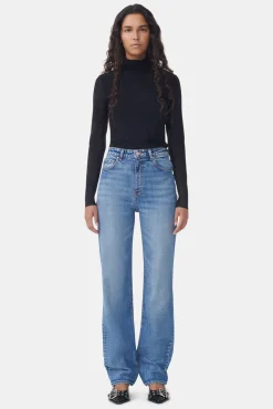 Fashion GANNI Beksi Jeans Mid Blue Vintage