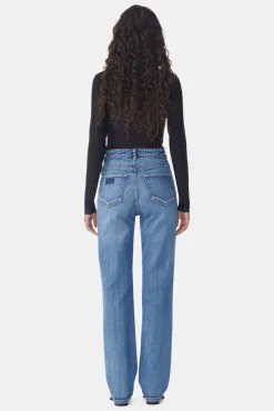 Fashion GANNI Beksi Jeans Mid Blue Vintage