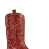 Cheap GANNI Bestickte Westernstiefel Barbados Cherry