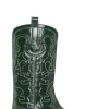 Cheap GANNI Bestickte Westernstiefel Kelly Green