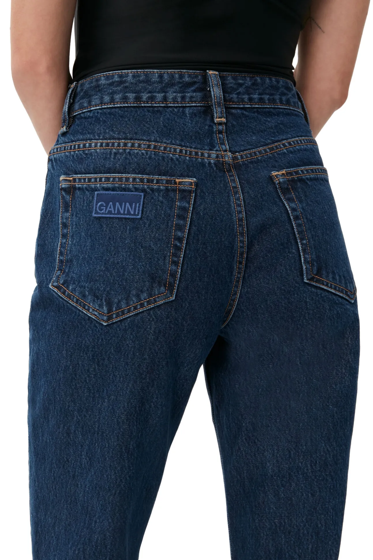 Store GANNI Betzy Jeans Dark Blue Stone