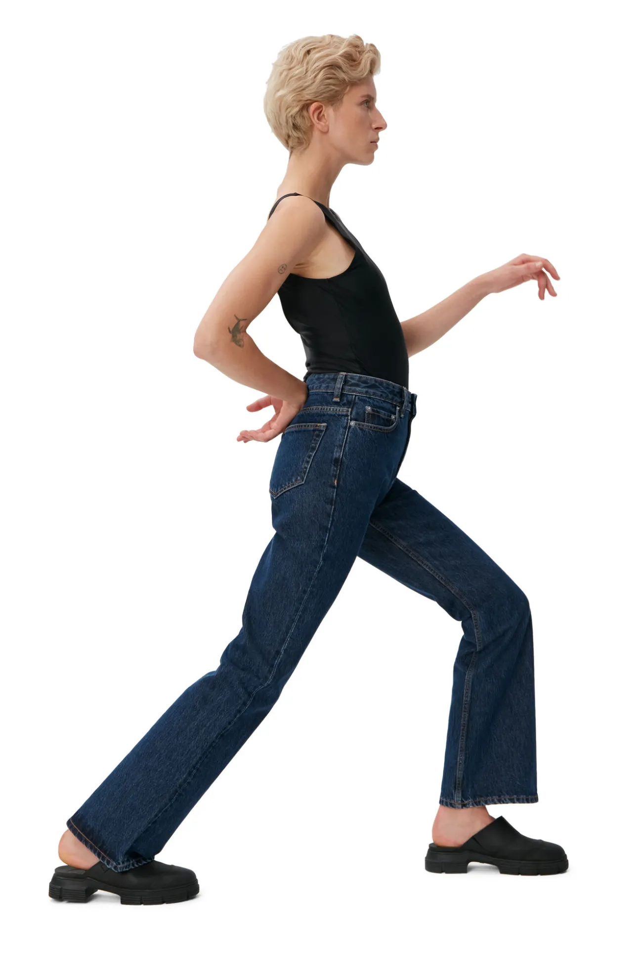 Store GANNI Betzy Jeans Dark Blue Stone