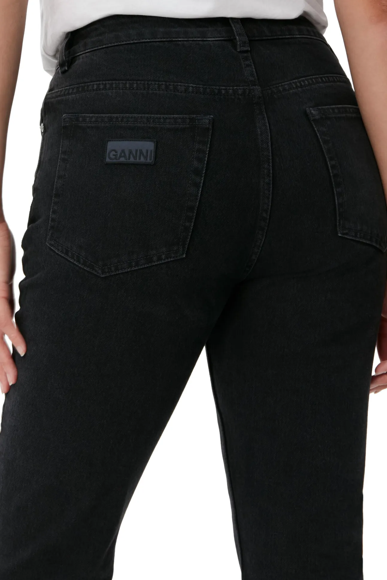 Clearance GANNI Betzy Jeans Washed Black/Black