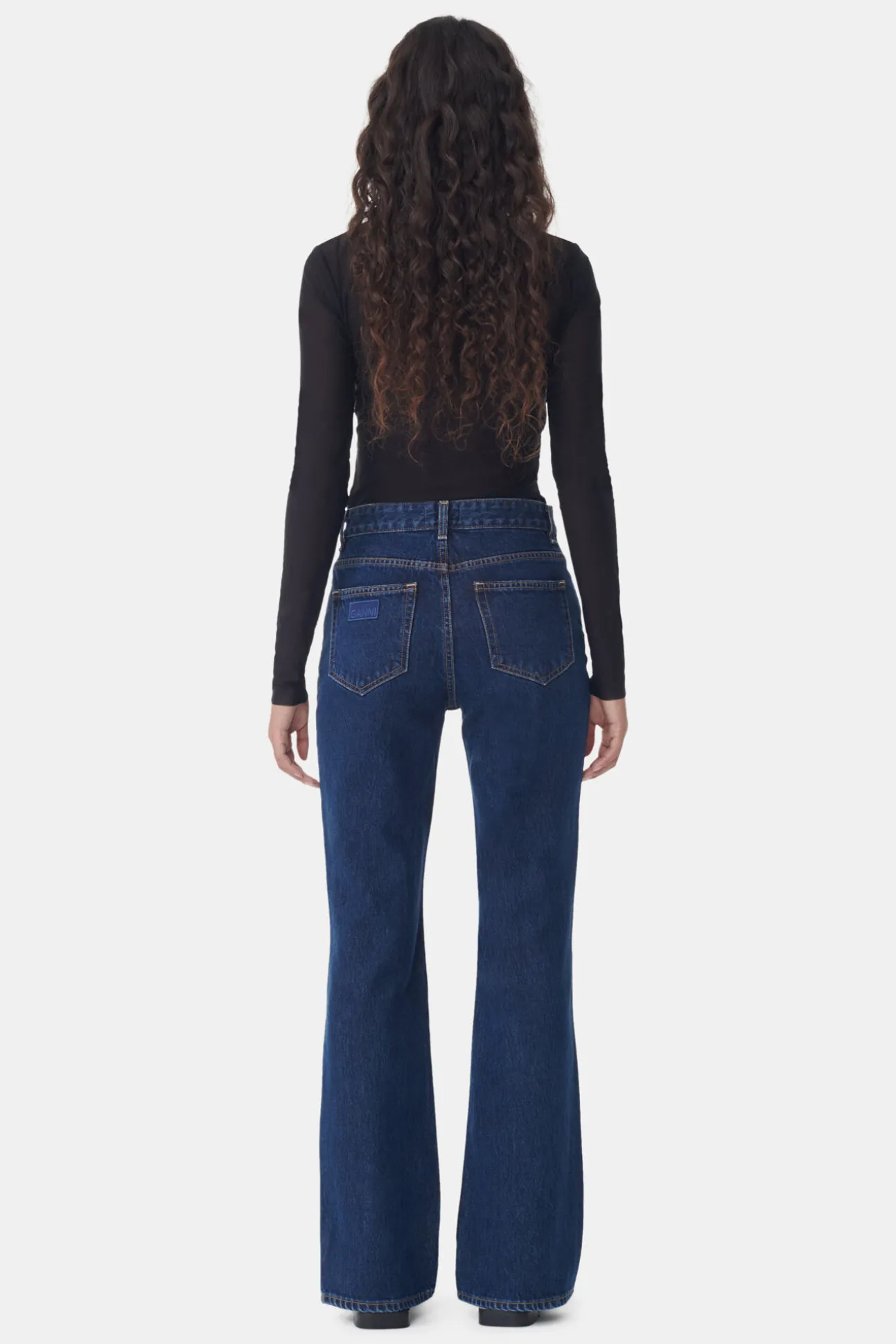 Store GANNI Betzy Jeans Dark Blue Stone