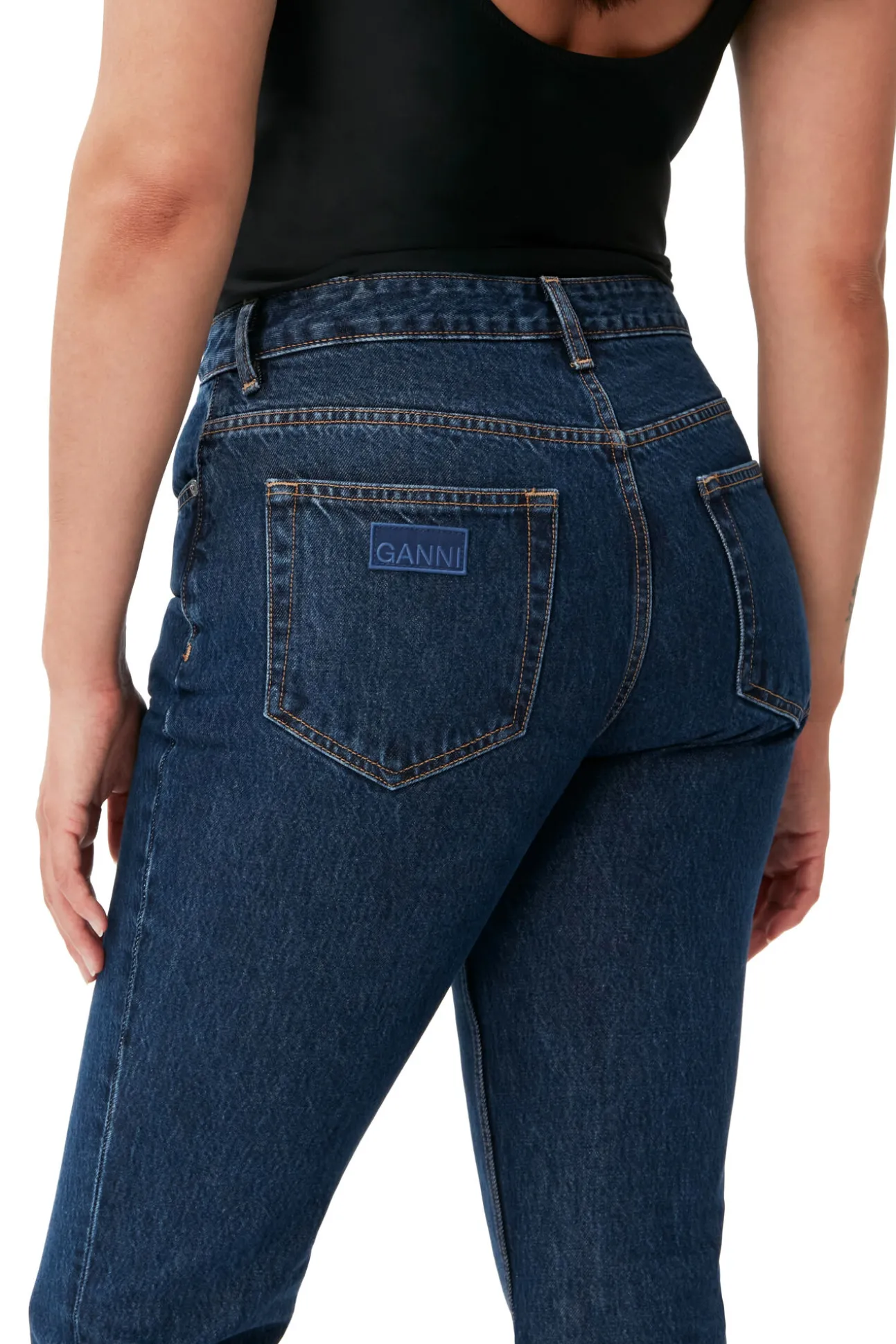 Store GANNI Betzy Jeans Dark Blue Stone