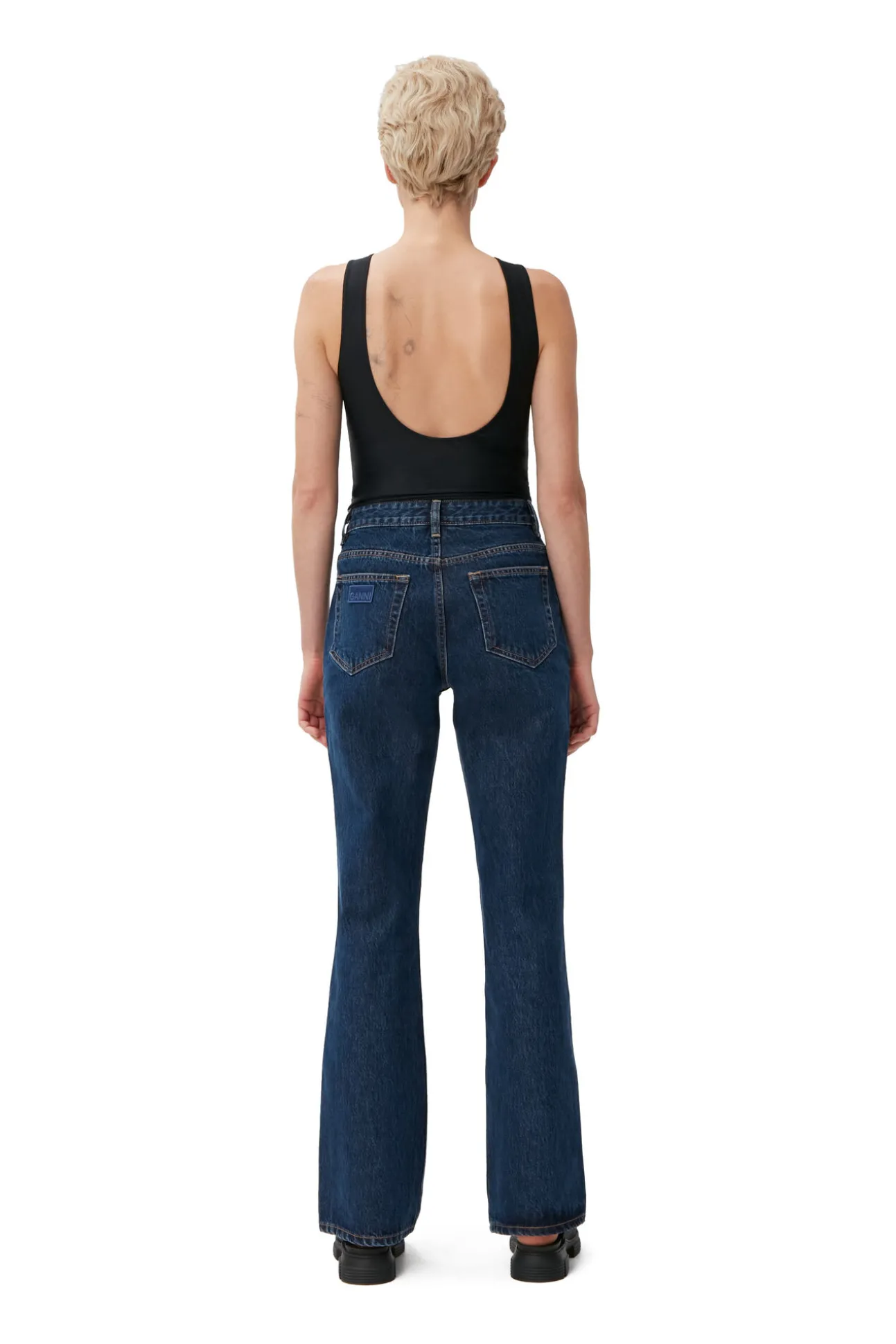 Store GANNI Betzy Jeans Dark Blue Stone
