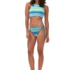 Clearance GANNI Blaue Gehakelte String-Bikinihose Blue Curacao