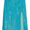 Fashion GANNI Blauer Paillettenrock Blue Curacao
