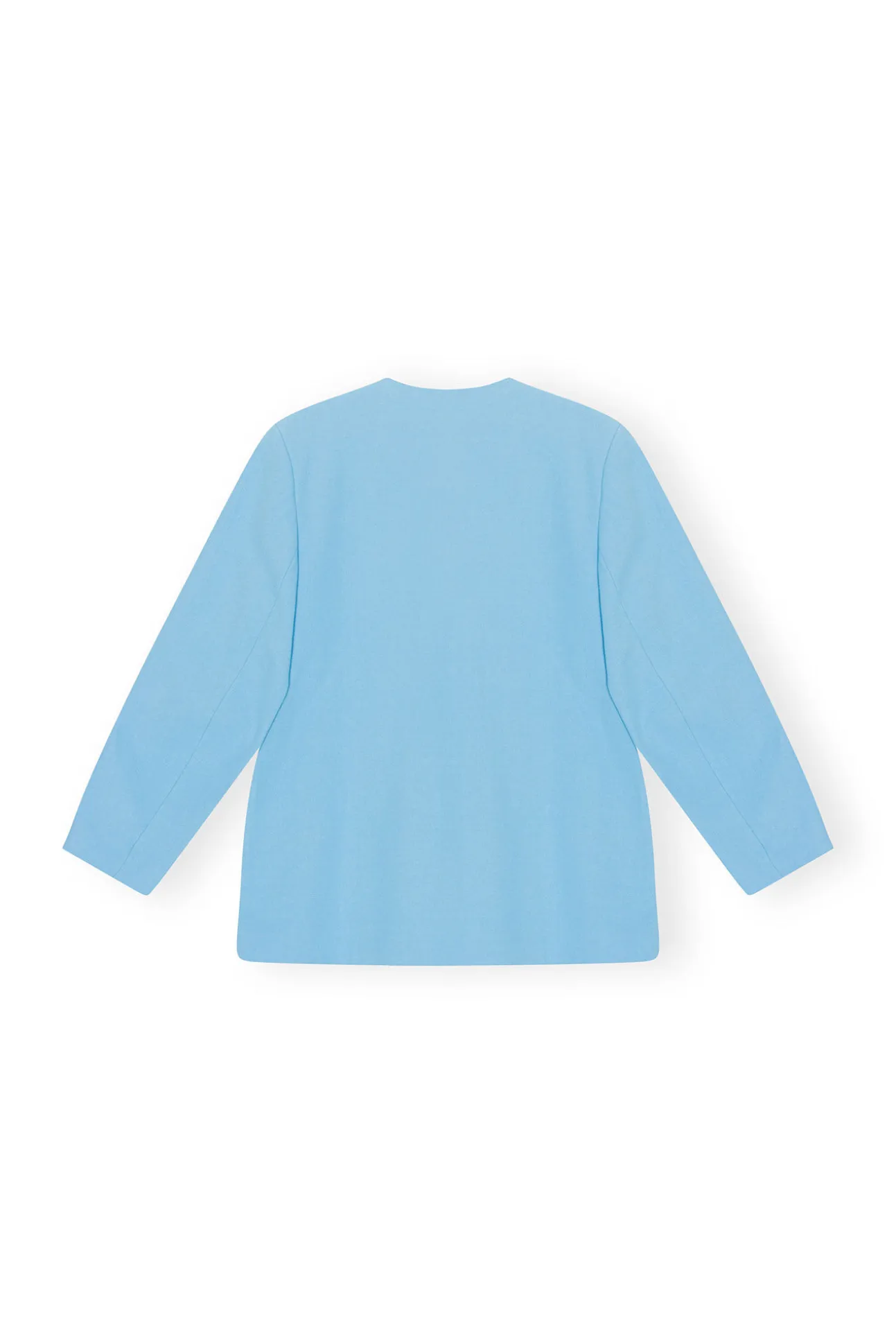 Flash Sale GANNI Blazer Aus Cotton-Anzugstoff Im Boxy-Stil Ethereal Blue