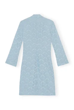 Hot GANNI Blazerkleid Aus Viscose-Jacquard Corydalis Blue