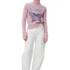 Shop GANNI Butterfly-Rollkragenpullover Light Lilac