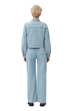 Shop GANNI Camy-Jeansjacke Light Blue Stone