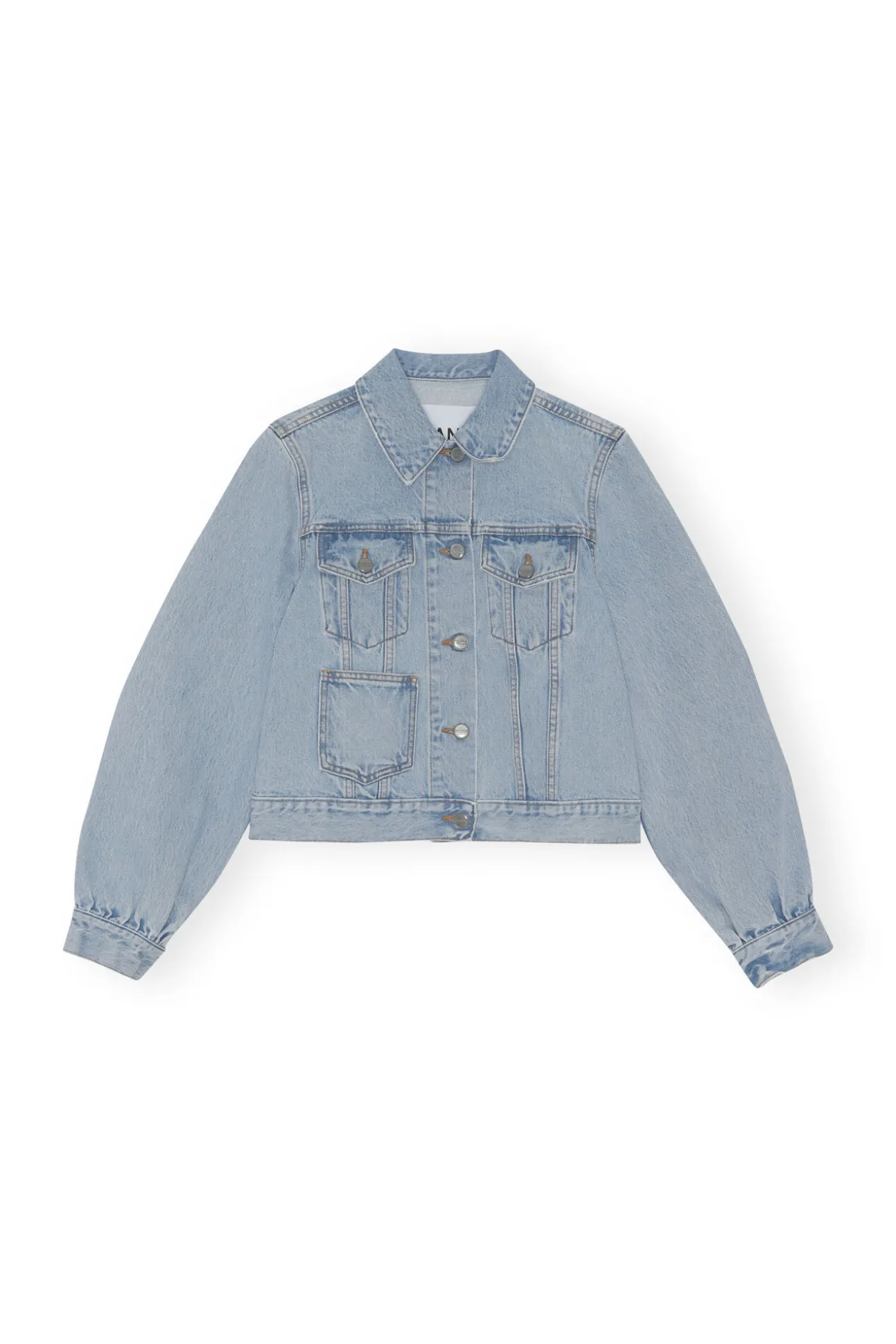 Shop GANNI Camy-Jeansjacke Light Blue Stone