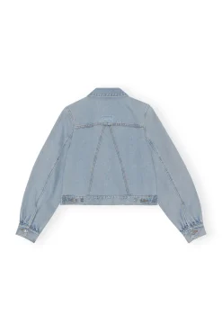 Shop GANNI Camy-Jeansjacke Light Blue Stone