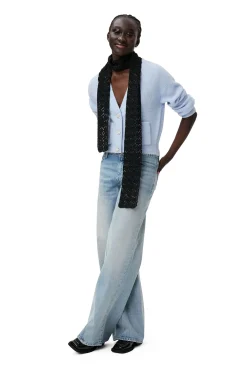 Best Sale GANNI Cardigan Aus Weicher Wolle Brunnera Blue