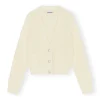 Online GANNI Cardigan Aus Weicher Wolle Alabaster Gleam