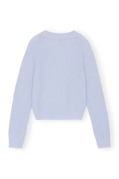 Best Sale GANNI Cardigan Aus Weicher Wolle Brunnera Blue